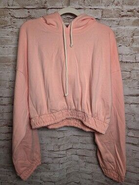 Nia Crop Top Sweatshirt Medium Pink Long Sleeve